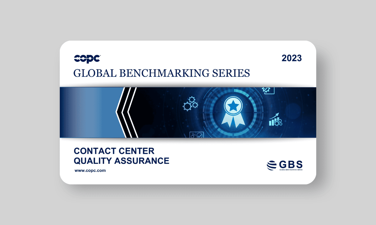 Global Benchmarking Series | Contact Center Quality Assurance